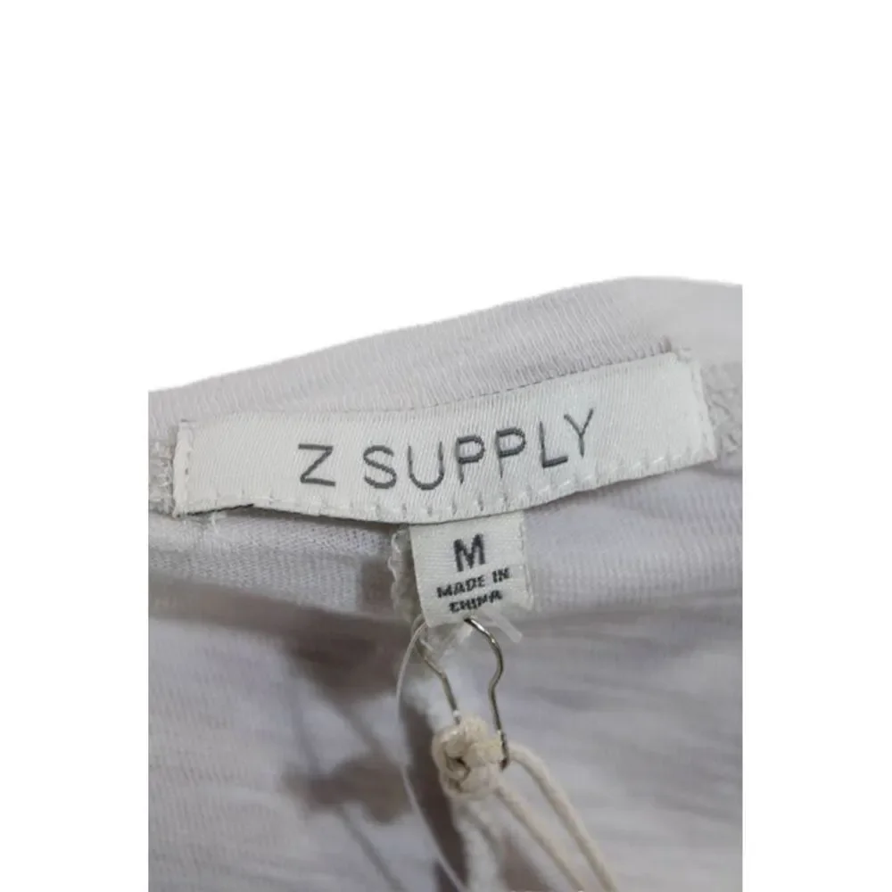 Z Supply Womens Cotton Short Sleeve Crewneck Sleep Shirt Gray Size M
